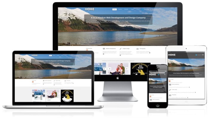Alaskan web development and design services showcasing responsive websites and digital marketing solutions.