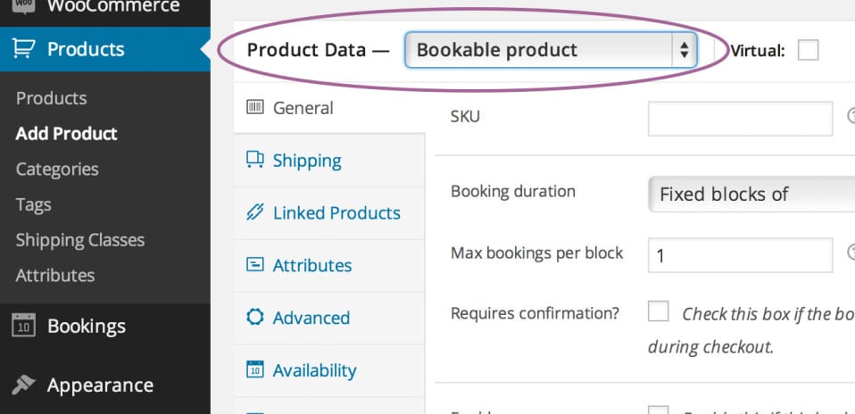 Bookable product for online reservations and scheduling.