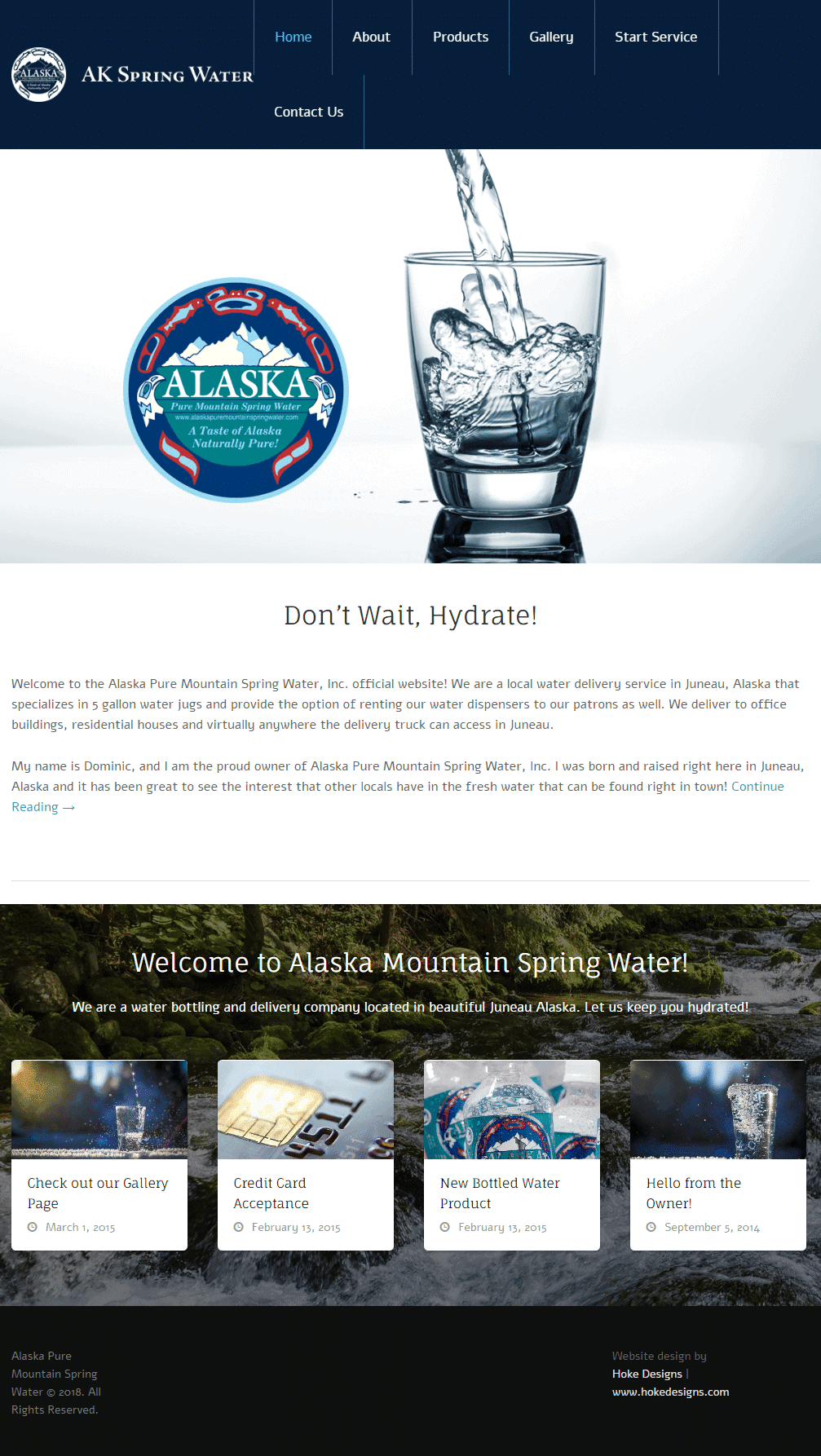 Alaska Mountain Spring Water Bottle.