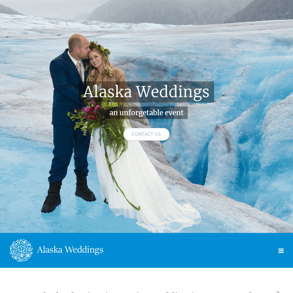 Alaska wedding couple with scenic glacier backdrop, outdoor wedding in Alaska, unique wedding venue.