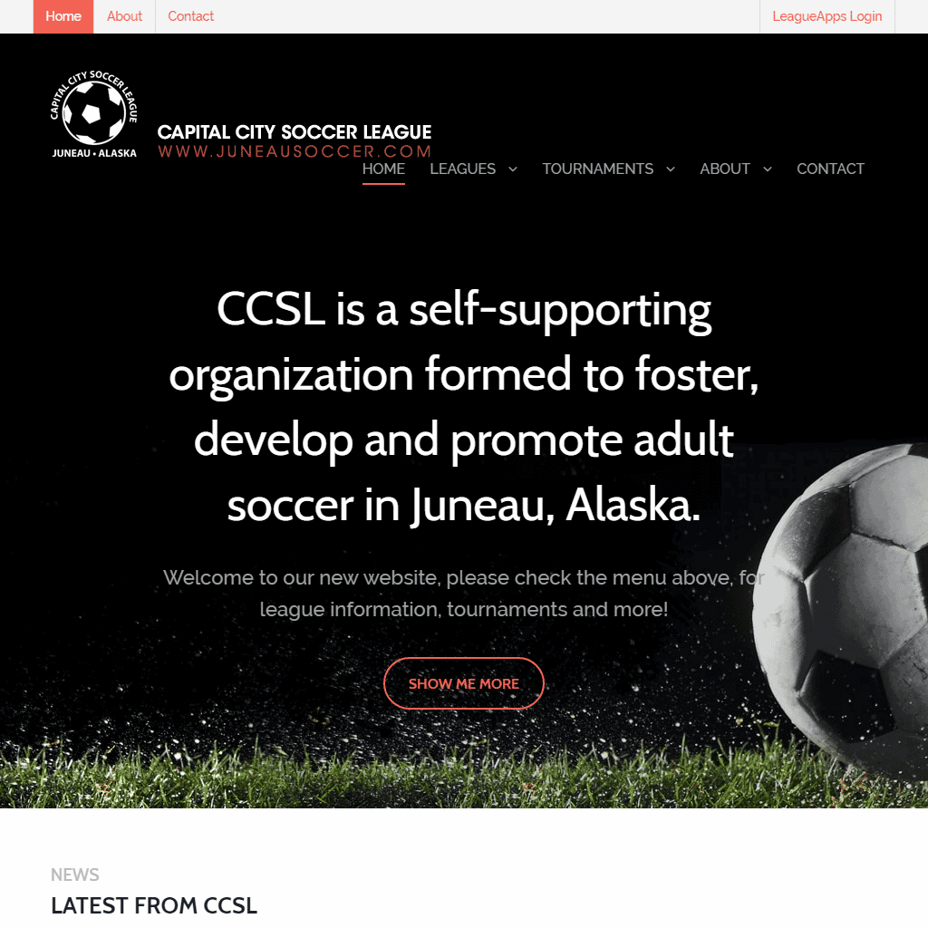Self-supporting soccer organization in Juneau, Alaska.